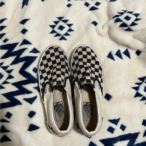 Vans Checkered Slip-On Shoes - Black and White - Picture 5 of 6